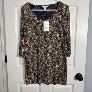 Seasalt Cornwall Busy Lizzy Tunic in "Coastal Garden Mix," sz US 6, floral